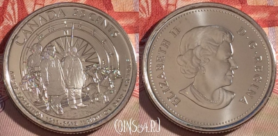Канада 25 центов 2013 года, KM# 1547, UNC, 265-105