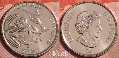 Канада 25 центов 2017 года, UNC, 177k-065