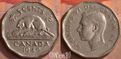 Канада 5 центов 1949 года, KM# 42, 264o-004