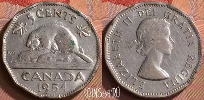 Канада 5 центов 1954 года, KM# 50, 146o-083