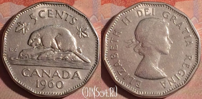 Канада 5 центов 1960 года, KM# 50a, 052i-159