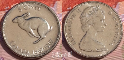 Канада 5 центов 1967 года, KM# 66, 174c-073