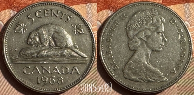 Канада 5 центов 1968 года, KM# 60.1, 353s-102