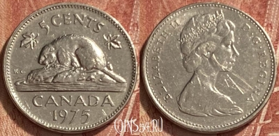 Канада 5 центов 1975 года, KM# 60.1, 340q-005