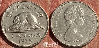 Канада 5 центов 1975 года, KM# 60.1, 463r-072