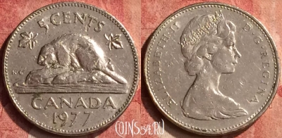 Канада 5 центов 1977 года, KM# 60.1, 409-062