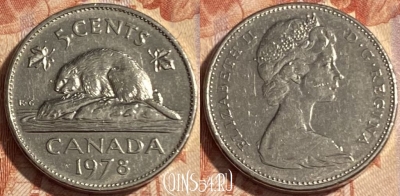 Канада 5 центов 1978 года, KM# 60.1, 498р-071