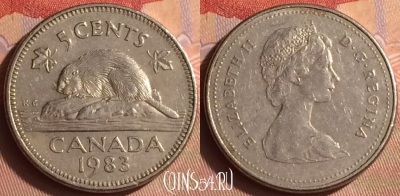 Канада 5 центов 1983 года, KM# 60.2a, 432-018