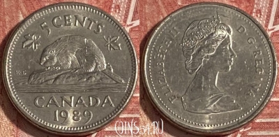 Канада 5 центов 1989 года, KM# 60.2a, 331r-072