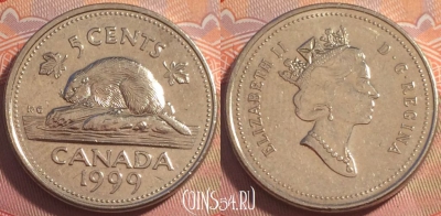 Канада 5 центов 1999 года, KM# 182, b064-003