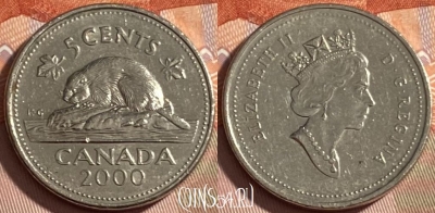 Канада 5 центов 2000 года, KM# 182, 489р-084
