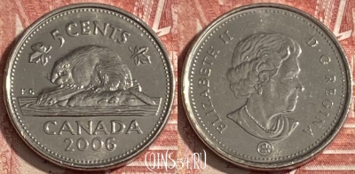 Канада 5 центов 2006 года, KM# 491, 272r-014
