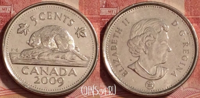 Канада 5 центов 2009 года, KM# 491, 325k-010