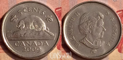 Канада 5 центов 2009 года, KM# 491, 402-143