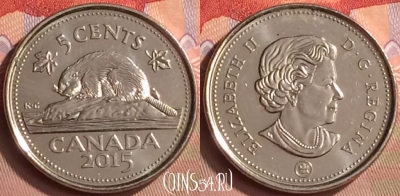 Канада 5 центов 2015 года, KM# 491, 411-043