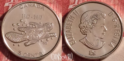 Канада 5 центов 2017 года, UNC, 111j-127