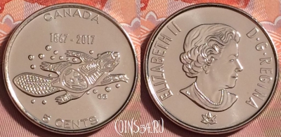 Канада 5 центов 2017 года, UNC, 177k-044