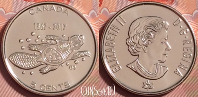 Канада 5 центов 2017 года, UNC, 177k-047