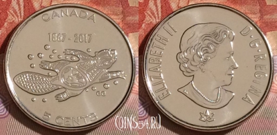 Канада 5 центов 2017 года, UNC, 266b-072