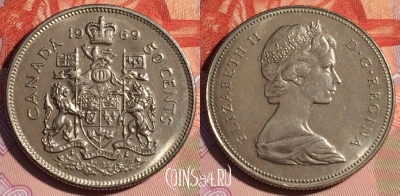 Канада 50 центов 1969 года, KM# 75.1, 116d-012