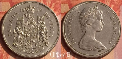 Канада 50 центов 1969 года, KM# 75.1, 120o-057