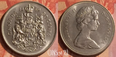 Канада 50 центов 1969 года, KM# 75.1, 120o-064