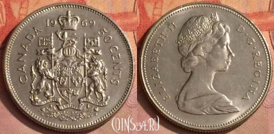 Канада 50 центов 1969 года, KM# 75.1, 288o-036
