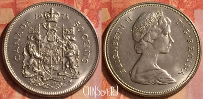 Канада 50 центов 1971 года, KM# 75.1, 120o-141