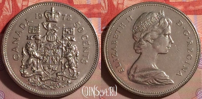Канада 50 центов 1972 года, KM# 75.1, 059j-074