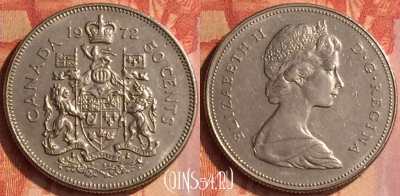 Канада 50 центов 1972 года, KM# 75.1, 124o-114