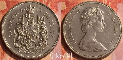 Канада 50 центов 1973 года, KM# 75.1, 114o-008
