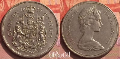 Канада 50 центов 1976 года, KM# 75.1, 071o-022