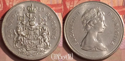 Канада 50 центов 1980 года, KM# 75.3, 448-088
