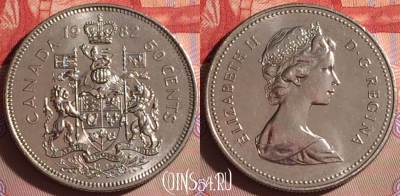 Канада 50 центов 1982 года, KM# 75.3, 059j-110