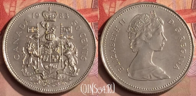 Канада 50 центов 1983 года, KM# 75.3, 448-094