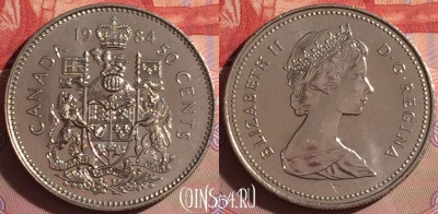 Канада 50 центов 1984 года, KM# 75.3, 064j-081