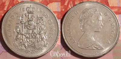 Канада 50 центов 1985 года, KM# 75.3, 166b-111