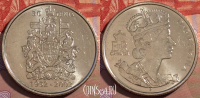 Канада 50 центов 2002 года, KM# 444, 095c-105