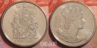 Канада 50 центов 2002 года, KM# 444, 245a-024