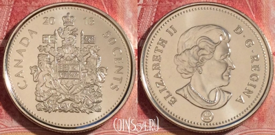 Канада 50 центов 2013 года, KM# 494, UNC, 261-136