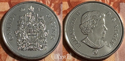 Канада 50 центов 2017 года, KM# 494, UNC, 503s-025