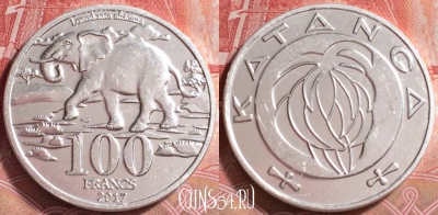 Катанга 100 франков 2017 года, UNC, 262j-039