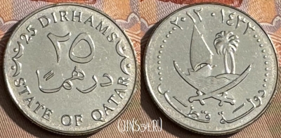 Катар 25 дирхамов 2012 г., KM# 14a, s047s-009