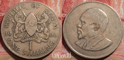 Кения 1 шиллинг 1966 года, КМ# 5, 206-021