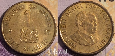 Кения 1 шиллинг 1995 года, KM# 29, 190a-067