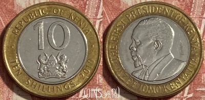 Кения 10 шиллингов 2010 года, KM# 35.2, 483р-127 ♛