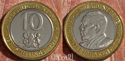 Кения 10 шиллингов 2010 года, KM# 35.2, 484р-118 ♛