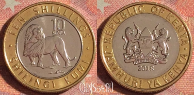 Кения 10 шиллингов 2018 года, 102i-101