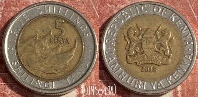 Кения 5 шиллингов 2018 года, 375r-020