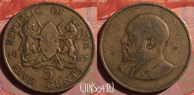 Кения 5 центов 1967 года, KM# 1, 239f-042
